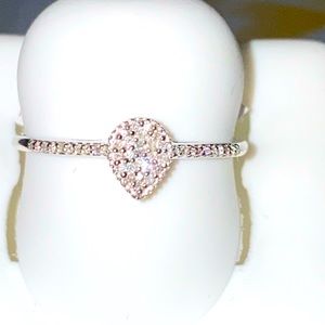 10k real gold real diamond beautiful promise diamond ring not plated not CZ sale